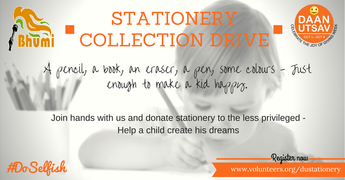 Stationery collection drive